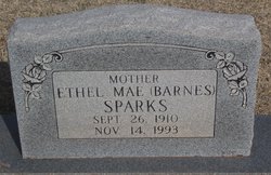 Ethel Mae <I>Parker</I> Sparks 