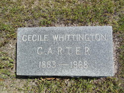 Cecile Agnes <I>Whittington</I> Carter 