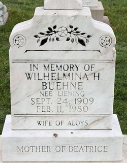 Wilhelmina H. <I>Liening</I> Buehne 