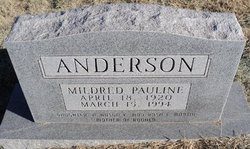Mildred Pauline <I>Martin</I> Anderson 