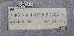 Virginia <I>Hayes</I> Sharkey 