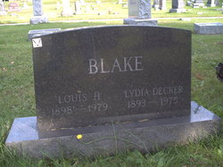 Lydia M <I>Decker</I> Blake 