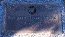 Zillah Elizabeth “Betty” <I>Chancellor</I> Becker 