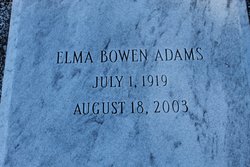 Elma Lee <I>Bowen</I> Adams 