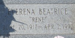 Everena Beatrice “Rene” <I>Hunt</I> Rhodes 