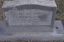 Carrie Mae <I>Daniels</I> Birmingham 