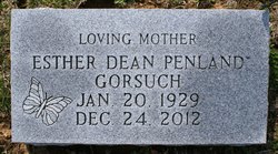 Esther Dean <I>Penland</I> Gorsuch 