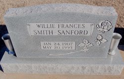 Willie Frances <I>Smith</I> Sanford 