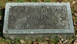 Clara <I>Zimmerman</I> Rollin 