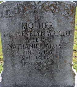 Neta Evelyn <I>Wright</I> Adams 