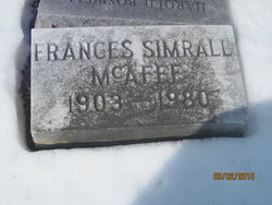 Frances <I>Simrall</I> McAfee 