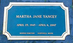 Martha Jane “Happy” Yancey 