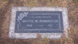 Mattie Wilmirth <I>Johnson</I> Dennington 
