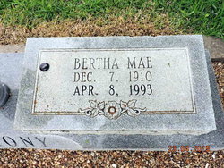 Bertha Mae <I>Bishop</I> Anthony 