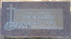 Mary <I>Hudnall</I> Shacklette 