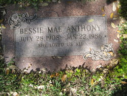 Bessie Mae <I>Moore</I> Anthony 