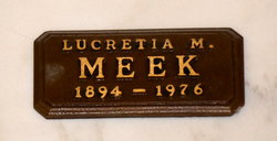 Lucretia Marie <I>Brewer</I> Meek 