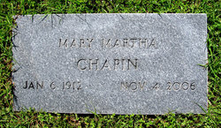 Mary Martha <I>Finley</I> Chapin 