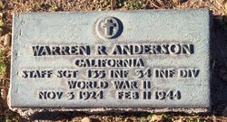 SSGT Warren R Anderson 