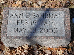 Ann Elizabeth <I>Krieger</I> Bahrman 