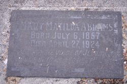Mary Matilda <I>Fairbanks</I> Abrams 
