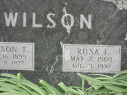 Rosa I <I>Brown</I> Wilson 