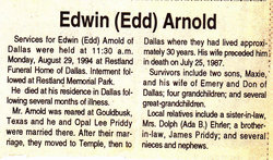 Edwin “Edd” Arnold 