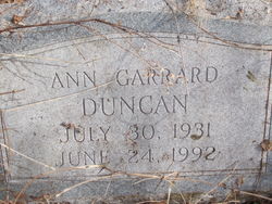 Ann <I>Garrard</I> Duncan 