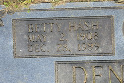 Betty Mae <I>Hash</I> Dennison 