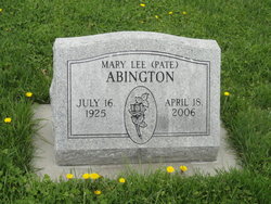 Mary Lee <I>Pate</I> Abington 