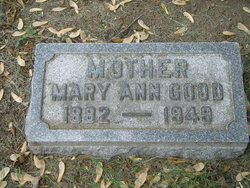 Mary Ann <I>Cartwright</I> Good 
