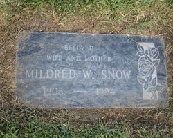 Mildred Weyer <I>Wharton</I> Snow 