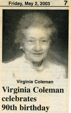 Virginia M. <I>Parker</I> Coleman 