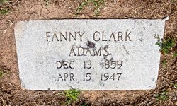 Fanny <I>Clark</I> Adams 