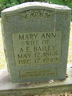 Mary Ann <I>Gray</I> Bailey 