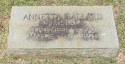 Annetta <I>Ballard</I> Campbell 