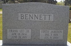 Edith Knight <I>Jamison</I> Bennett 