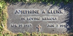 Josephine A. “Josie” <I>Hopkins</I> Klenk 