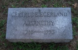 Gertrude Helene “Trudy” <I>Egerland</I> Abernethy 