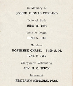 Joseph Thomas Kirkland 