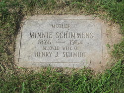 Wilhelmina “Minnie” <I>Schimmens</I> Schmidt 