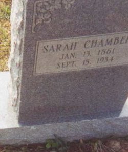 Sarah Jane <I>Ratliff</I> Chambers 