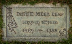 Frances Mary “Fannie” <I>Riker</I> Kemp 