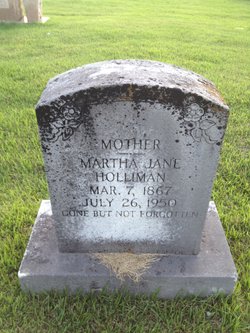 Martha Jane <I>Matheny</I> Holliman 