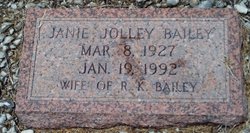 Janie Sue “Sudie” <I>Jolley</I> Bailey 