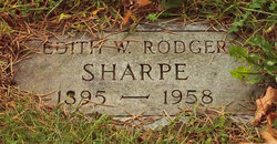 Edith W. <I>Rodger</I> Sharpe 