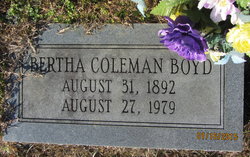 Bertha <I>Coleman</I> Boyd 