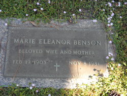 Marie Eleanor <I>Hagerman</I> Benson 