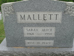 Sarah Alice <I>Matheny</I> Mallett 
