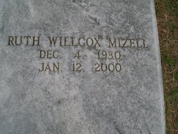 Ruth Winn <I>Willcox</I> Mizell 